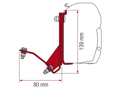Adaptador F45 Fiat Ducato con techo elevable PÖSSL